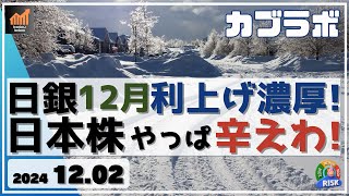 【カブラボ】12/2 日銀 植田総裁リークで日銀 利上げ間近！ やはり日本株の12月相場は上値重そう！