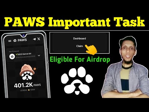 PAWS Airdrop Eligibility Important Task | Verify Via Paws Web | Paws Airdrop