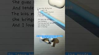 Let's sing and learn English : And I Love Her | By : The Beatles | Verse 1, Verse 2 #shorts