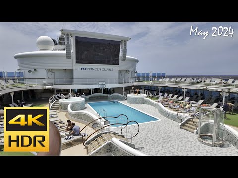 [4K HDR] 豪華客船ダイヤモンドプリンセス デッキ14～18を散策 / Strolling around Deck14-18 of DIAMOND PRINCESS