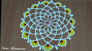 215. 3 Dot Easy Simple and Beautiful Rangoli LatestMuggu FridayRangoli PandagaMuggu FestivalRangoli