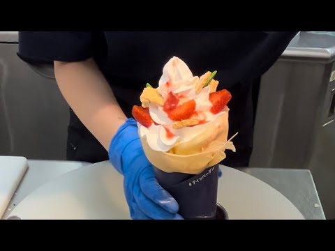 STRAWBERRY ICE CREAM CREPES 🥞🍓🍦