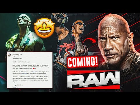 LET'S GOOOOOOO! The Rock ANNOUNCED RETURN For Raw On Netflix 😱🔥| The Rock RETURNS, WWE Raw Netflix