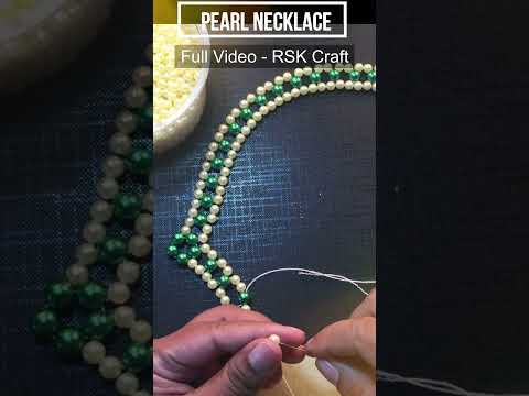 How To Make Pearl Necklace At Home | Pearls Jewelry | DIY Necklace | #Shorts