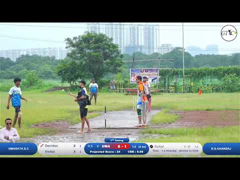 umarath.s.c vs r.s.khandaj match at शिवशक्ती क्रीडा मंडळ गोवेले आयोजित ढववी विभाग अध्यक्ष चषक २०२४