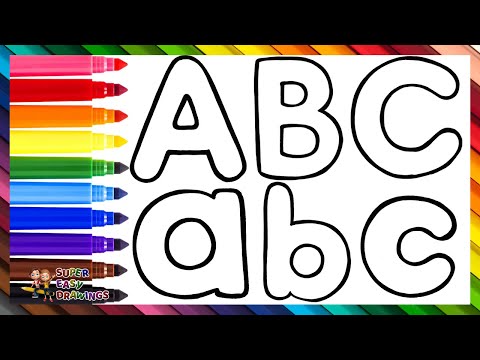 Draw and Color the Alphabet 🔠🔡🌈 Learn The Letters and Colors in English 🇦 🇿 Drawings for Kids