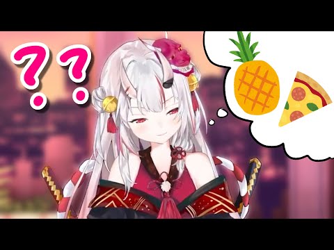 Ayame's opinion on pineapple pizza (ft. Yomi, Shion, Kiara)