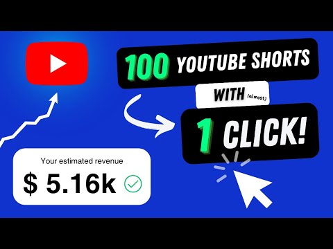 How I Made 100 YouTube Shorts with (almost) 1 CLICK for a Faceless YouTube Channel.