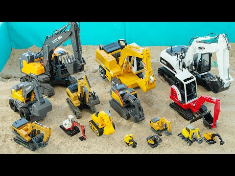 Comparing different size excavators big and small rc excavator