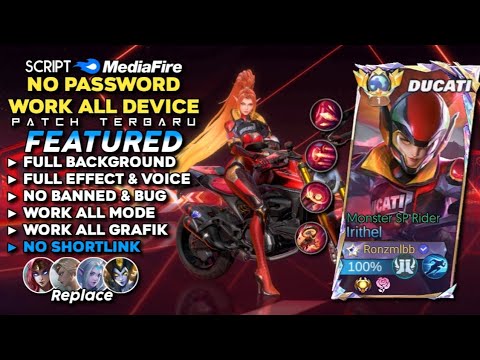 Script Skin Irithel Ducati Monster SP Rider No Password | Full Effect & Voice - Latest Patch 2024