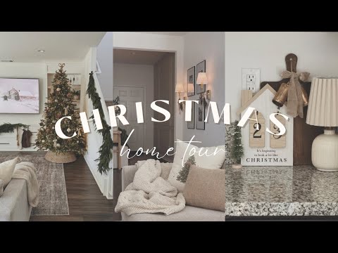 Silent Christmas Home Tour 2023 || No Talking || Neutral Christmas Walkthrough