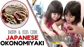 How To Cook OKONOMIYAKI at Home |  Learning Japanese Through Cooking Japanese Food with Kids