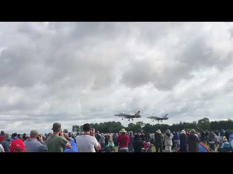 RIAT 2019 - F-18C Swiss Air Force Arrival 🇨🇭