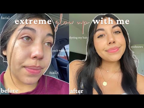 *extreme* glow up with me for a brand trip & life updates | nails, eyebrows, facial, hair & packing!