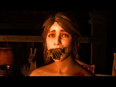 Geralt Saves Sweet Nettie at Crippled Kate's in Novigrad (Witcher 3)