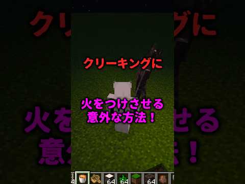 【マイクラ】クリーキングに火をつける方法！？#マイクラ #マインクラフト #クリーキング