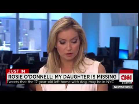 CNN News August 19 2015 Rosie O'Donnell reports 17 year old daughter missing