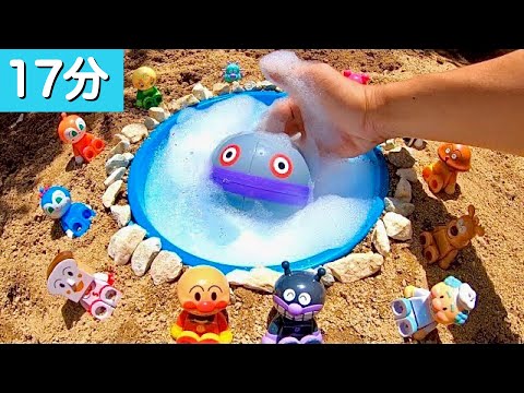 【砂場で水遊びしちゃおう！】だだんだんと砂遊び/カブトムシやクワガタ昆虫の虫とり採集したり、働く車とねじねじ組み立て修理しよう！