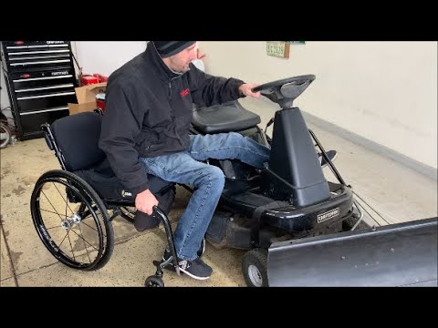 Paraplegic Plowing Snow