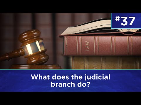 Q37: What does the judicial branch do?