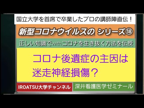 26年の実績[新型コロナウイルスのシリーズ⑱・コロナ後遺症の主因は迷走神経損傷か？・正しい知識でwithコロナを生き抜く方法を伝授！]深井看護医学ゼミナール・深井カウンセリングルーム・深井ITゼミ