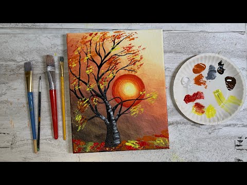 Easy Painting On Canvas | Paint with me!! Step by Step Canvas Painting Tutorial (#20)