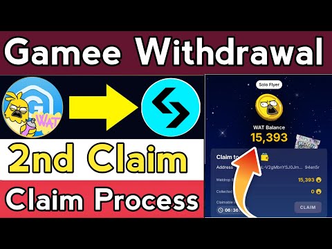 Gamee Airdrop 2nd Withdrawal || Gamee Airdrop Watcoin claim || Gamee Airdrop new update