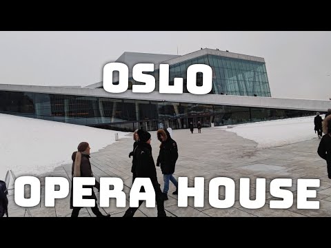 Oslo Opera House Daytime 🇸🇯- 4K HDR  | A Sunday Stroll in January ❄️