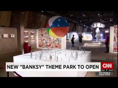 CNN News August 21 2015 New Banksy 'Dismaland' theme park launch