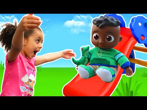 Playground Song with Leah and Her Dolls Pretend Play | More Nursery Rhymes & Kids Songs