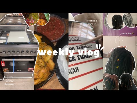 VLOG 061 | hair wash day, window shopping, creating a planner on my iPad and yummy food!