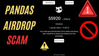 Pandas Airdrop Scam | Pandas Token 0.8 ton transaction failed | Pandas telegram bot scam