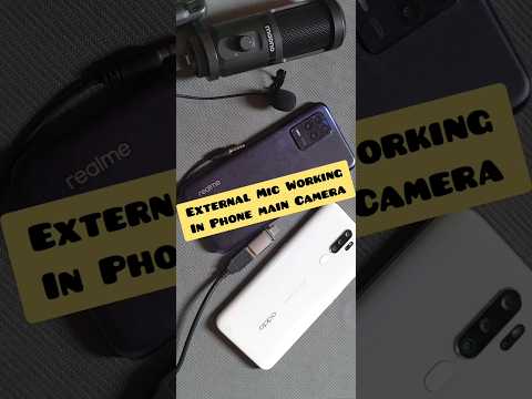 external microphone working in phone main camera #microphone #phonecamera