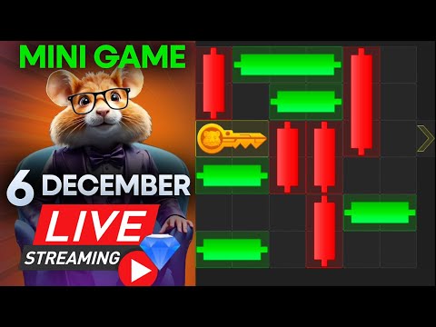 6 December Hamster Kombat Mini game Puzzle Solved 🔴Live | #livestream #hamstercombat #minigames