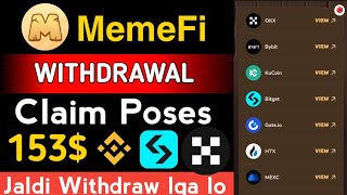 Memefi Airdrop Withdrawal on Okx & Bitget Exchange | Memefi Token Price Increase | Memefi Update