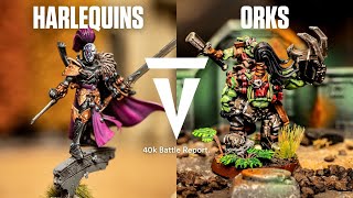 New Codex Harlequins vs Orks: Warhammer 40k Battle Report