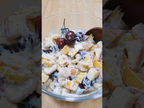 Creamy Fruit Salad ASMR #shorts #asmr