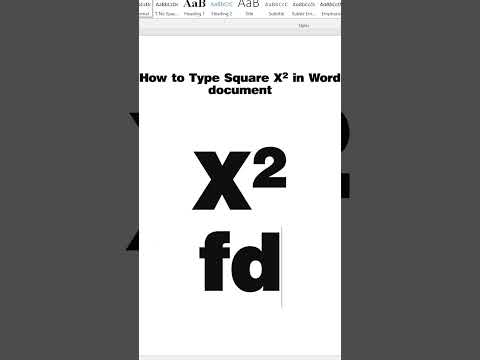 How to Type Square in Word Document | Write Squared Symbol in Word Easy | Type x Square