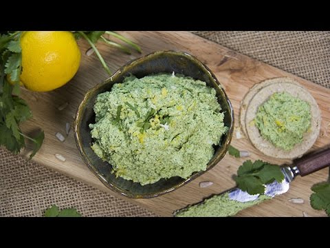 Raw Sunflower Pate with Coriander and Lemon - delicious!