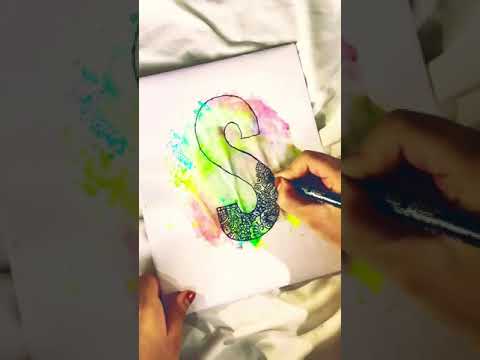 Letter mandala art |#shorts