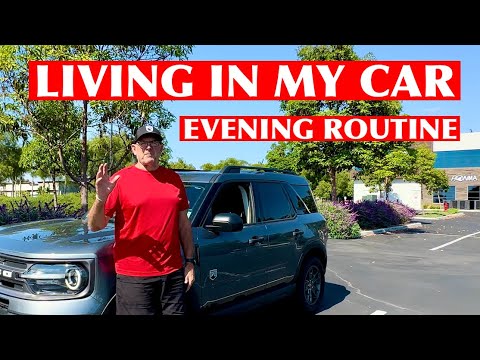 LIVING IN MY CAR | EVENING ROUTINE