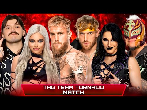 WWE 2K24 • Tornado Tag Team Match-Dominik Liv Morgan Jake Paul VS Rey Mysterio Rhea Ripley Logan|WWE