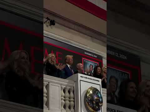 Donald Trump rings the bell  New York Stock Exchange. December 12 2024