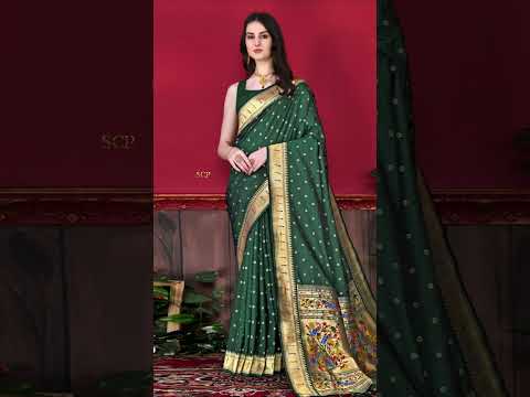 Green saree #saree #fashion #smartcollectionsplus #youtubeshorts #shorts