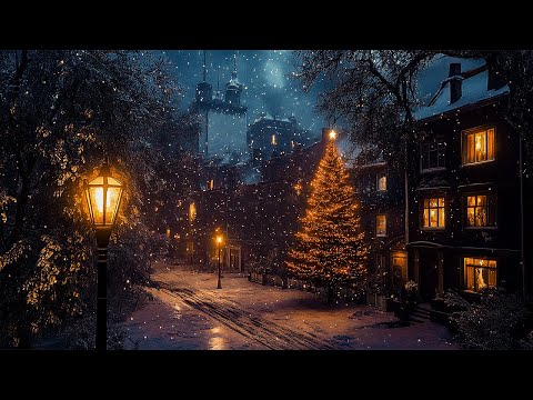 Dark Academia in a Snowy Old Town | A Victorian Town in Gloom | Snowy Night Melodies Quiet Your Mind