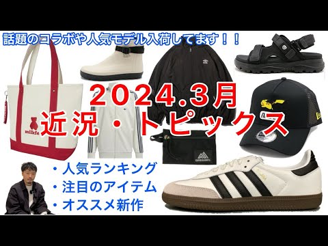 2024年3月近況報告と注目トピックス【独り言】【人気モデル】【コラボ】【adidas】【SAMBA】【MILKFED】【AQO】【SILAS】【UMBRO】【GREGORY】【NEWERA】