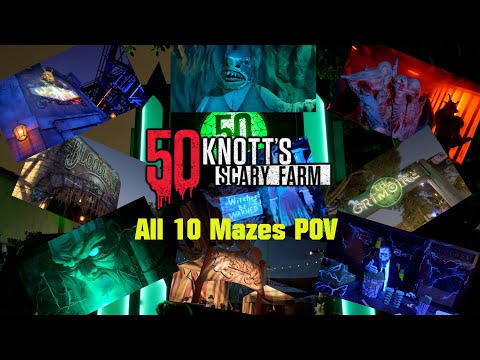 Knott's Scary Farm All 10 Mazes POV 2023