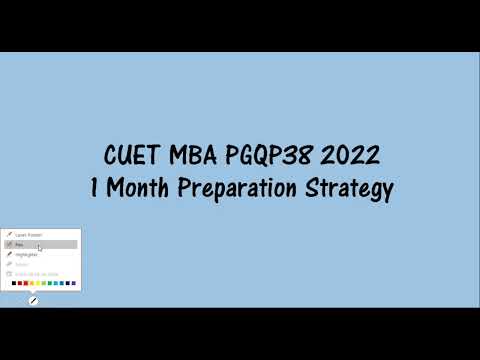 PGQP 38- MBA CUET Self Preparation Resources & Strategy