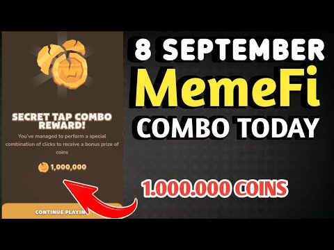 MEMEFI SECRET COMBO TODAY 8 SEPTEMBER 2024 | MEMEFI DAILY COMBO | MEMEFI COMBO TODAY | MEMEFI COMBO