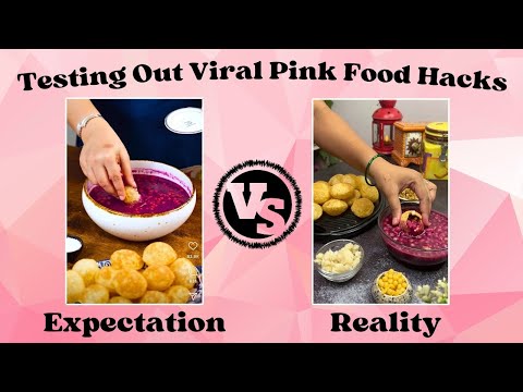 Testing Out Viral Pink Food From Instagram Reels | Testing Viral Hacks | Pink Food Challenge | HP